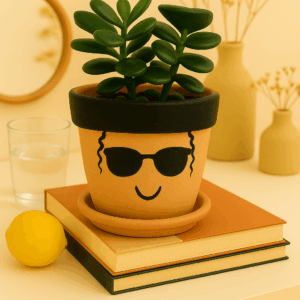 Vaso de Cerâmica Artista Óculos
