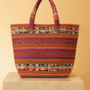 Bolsa Tote Artesanal em Tecido Étnico